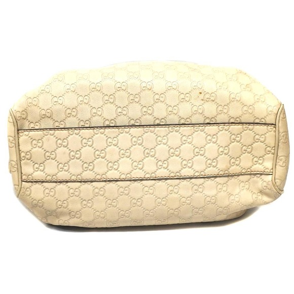 Gucci Sukey Tote Bag Shoulder GG Guccissima Leather Ivory White - Picture 5 of 9